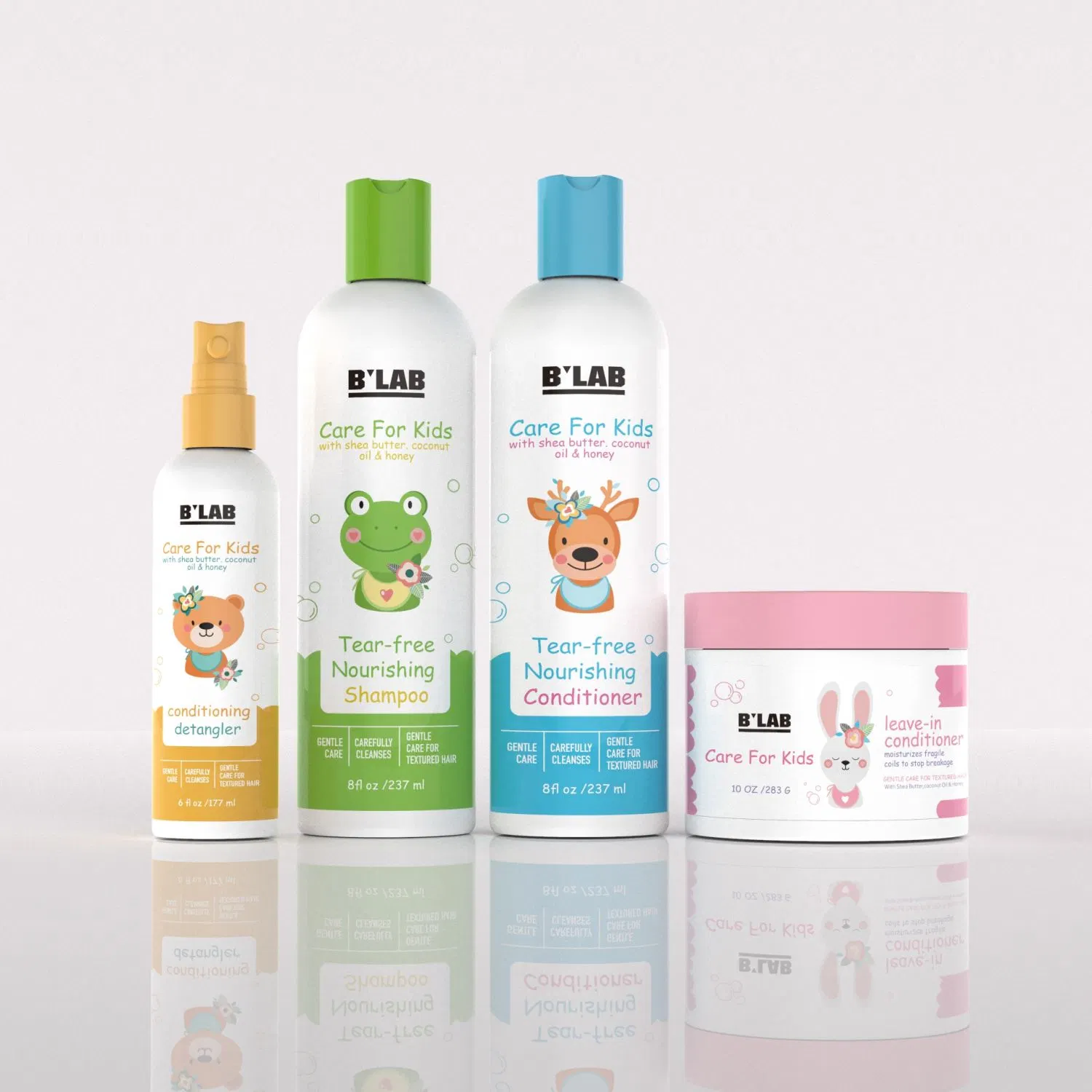 Fórmula natural sin desgarros Curly Kids Shampoo limpia suavemente Kids Shampoo Y acondicionador