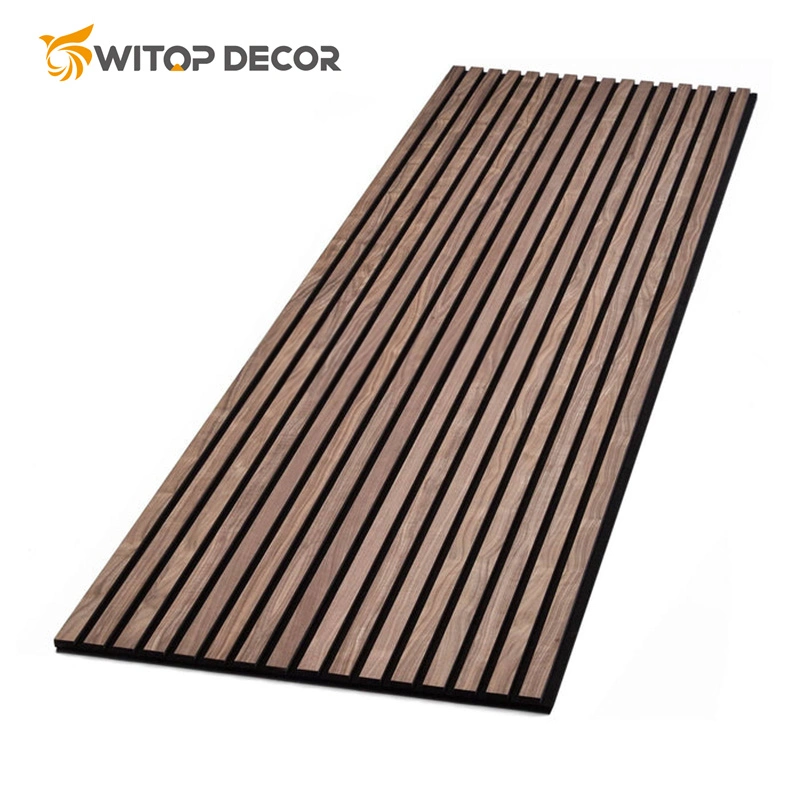 Sound Proofing Roble Nature Chapa MDF Slat pared de madera acústica