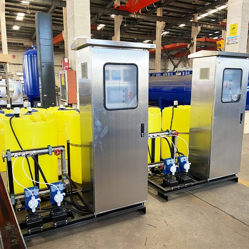 La fluorescencia Automático de Seguimiento del Sistema de Dosificación de químicos con mesa de mezclas para la torre de refrigeración