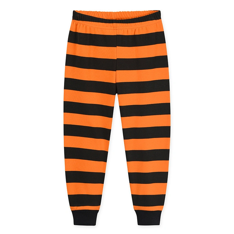 Holloween coincidencia familiar Imprimir Pijama Camiseta de manga larga y pantalones para papá, mamá… Me Home con la impresión de la banda de calabaza+