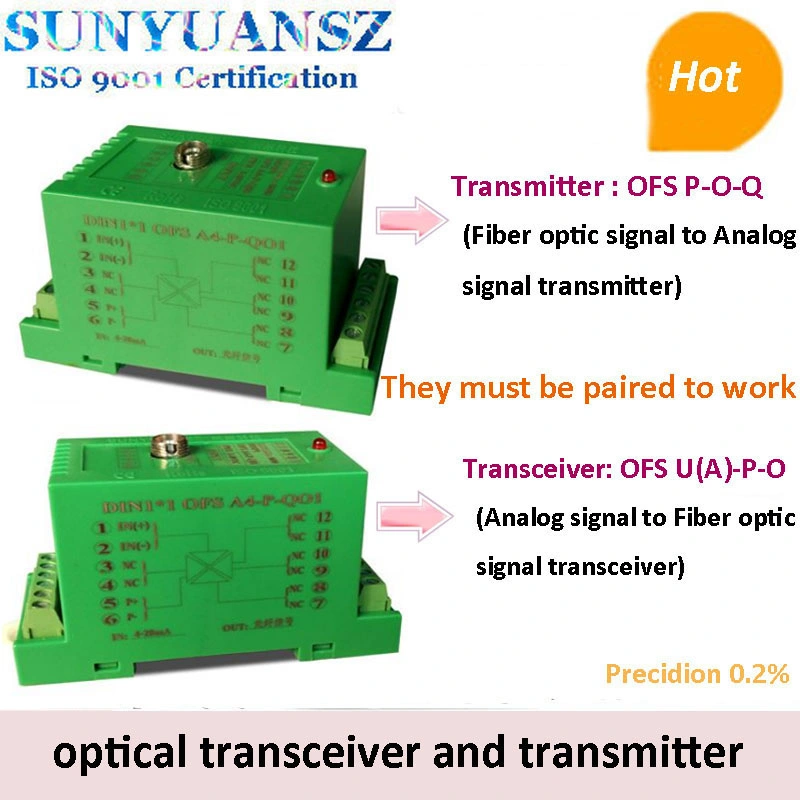 Factory Wholesales 0-20km 4-20mA/0-10V to Fiber Optic Signal Conversion Transmitter