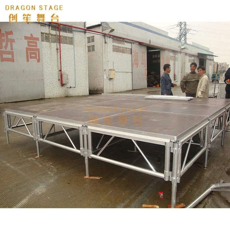 Aluminium Portable Stage Moving Stage Collapsible Stage with Adjustable Leg for Stage Performance Assemble Portable Stage Concert Stage Event Stage in Factory