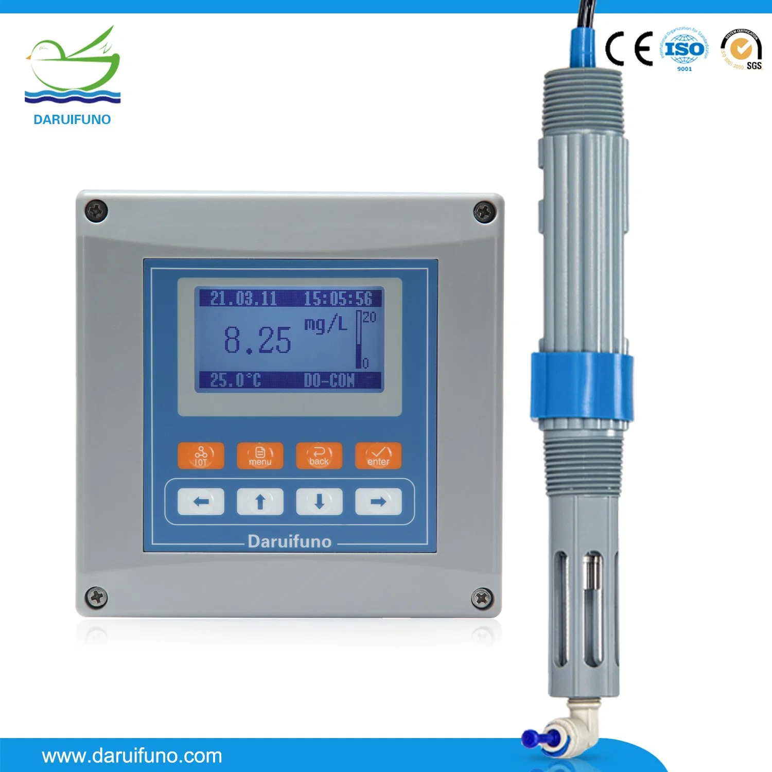 RS485 Signal Free Loss Digital pH Dissolved Oxygen Do Meter for Sea Farming and Water Treatment