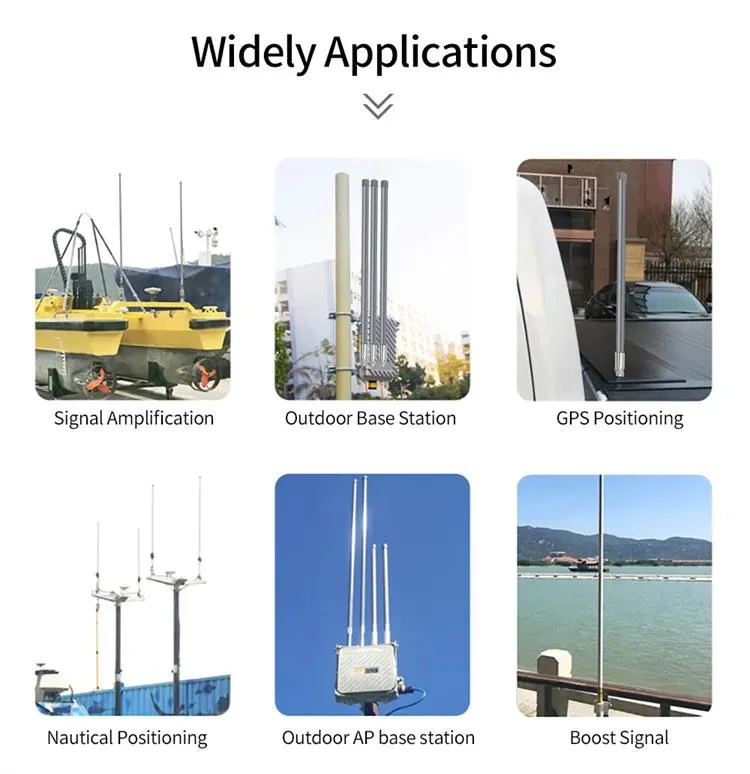 Connecteurs d'extérieur 20 x 400 mm Wifi Aatenna N femelle vers RP-SMA mâle Antenne à hélium en fibre de verre