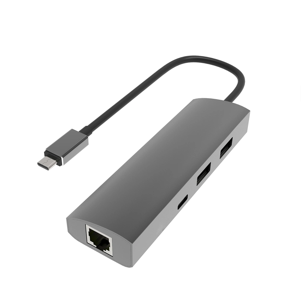 Winstars USB-C 4 Port Gigabit Ethernet USB-a USB-C Aluminum Hub