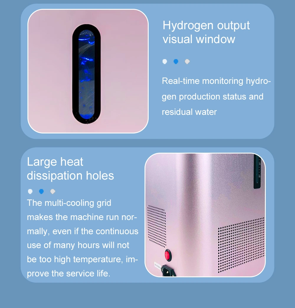 Nouvelle utilisation à domicile machine d'inhalation Oxyhydrogène Generador de Hidrogeno portable Générateur de gaz hydrogène machine d'inhalation d'hydrogène