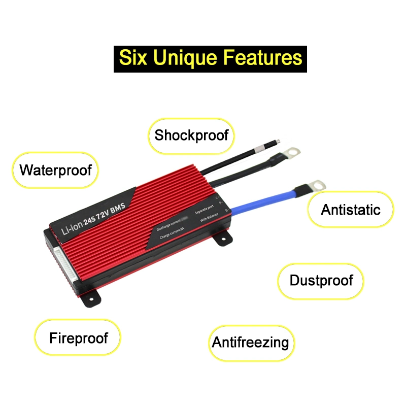 60V Li-ion BMS 16s 80A/100A/200d'une Protection Board PCM avec solde pour la voiture électrique Scooter Ebike l'énergie solaire pour batterie au lithium