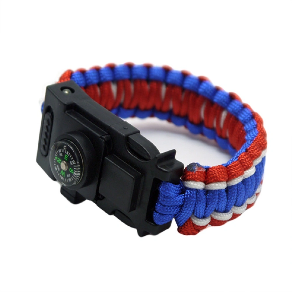 Survival Camping Multifunction Paracord Bracelet Emergency LED Lights Ci18265