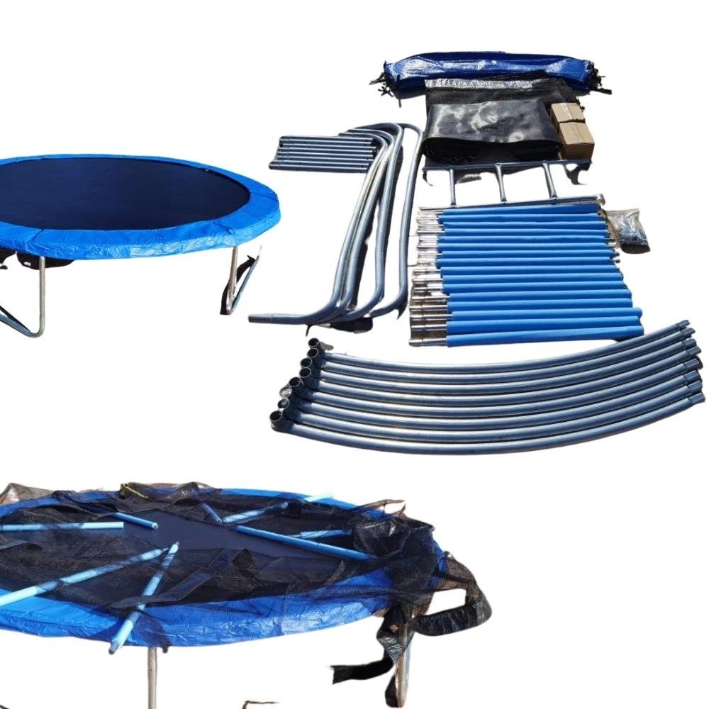 Collapsible Trampoline Ladder Pole Safety Pad Jumping Mat Spring Pull T-Hook, Safety Enclosure Net Ai14472