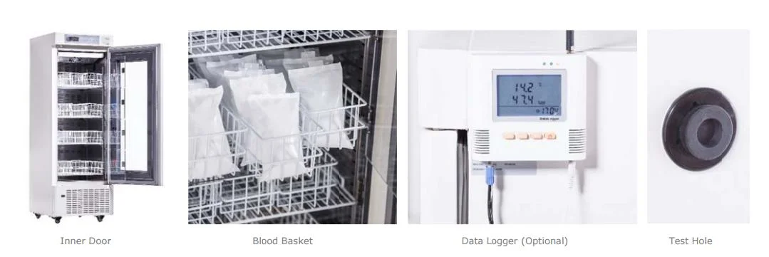Refrigerador de banco de Blook de hospital de 4 grados, refrigerador médico (MBC-4V208)