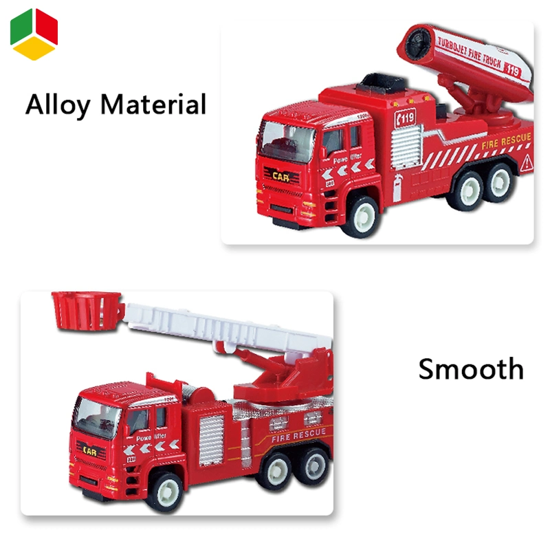 Veículos de combate a incêndios em metal fundido QS 1/36 com 4 Pack Mini conjunto de veículos Fireman Race Car Truck Model Toys for Oferta para criança