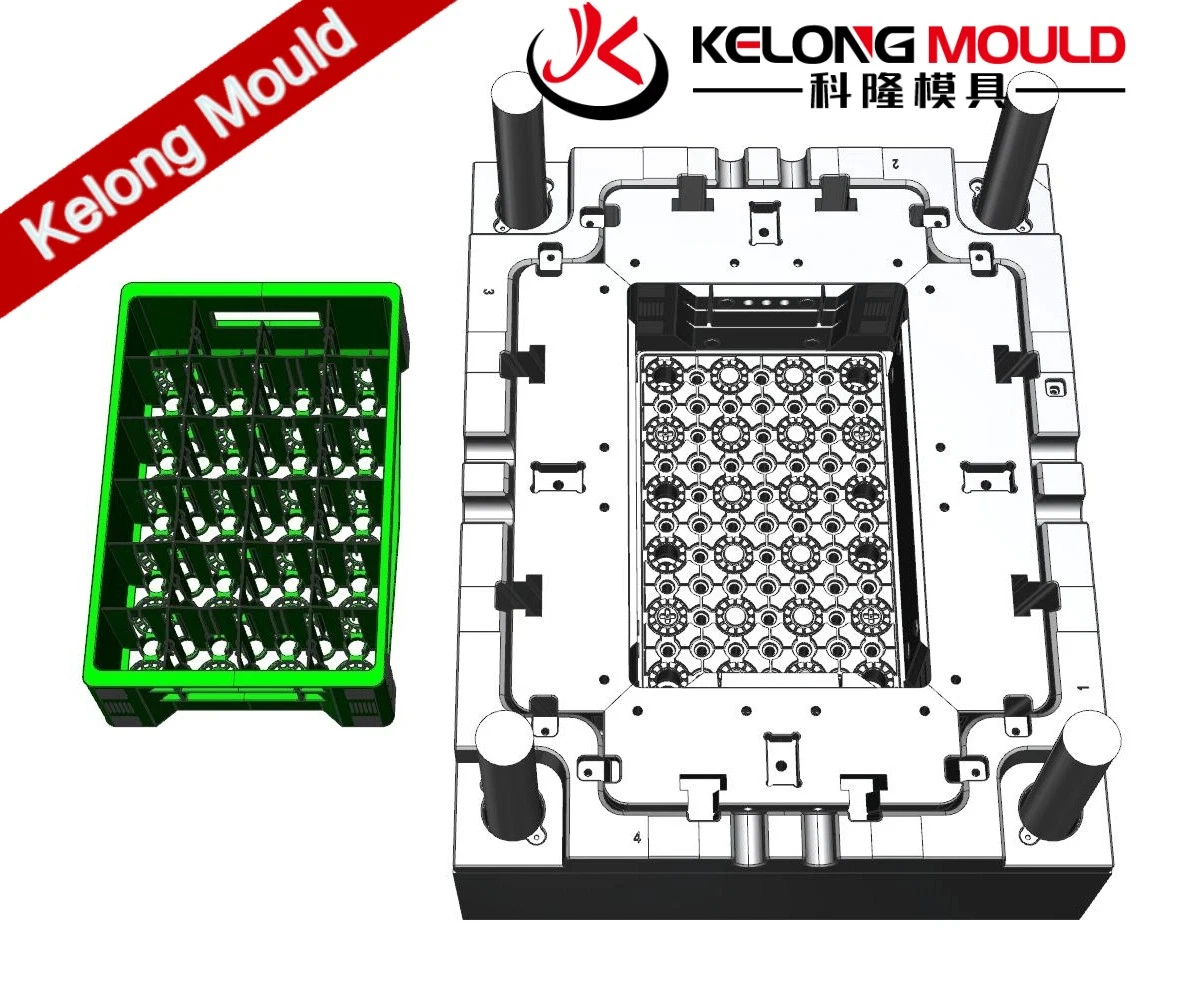 Customized 24 Bottles Crate Mould HDPE Plastic Injection Mould