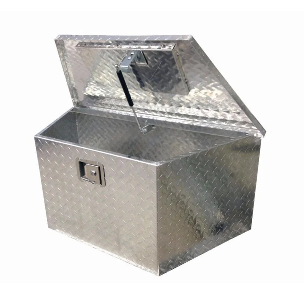 Caja de herramientas para camiones de aluminio almacenamiento de remolques bajo la carrocería con bloqueo