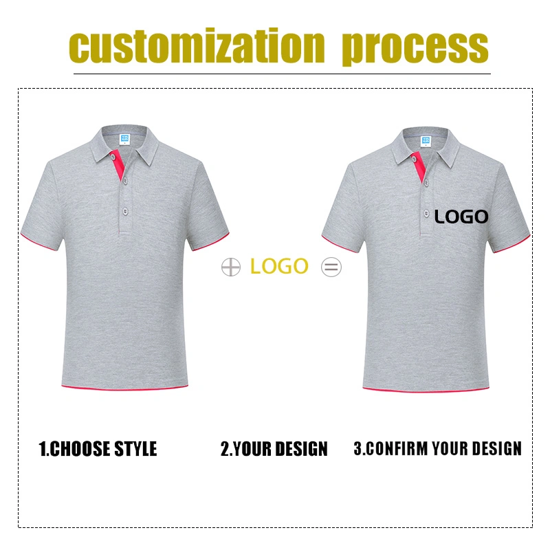 Polo Shirt Clothes Custom Work Clothes Enterprise Embroidery Printing Logo Commercial Advertising Culture Shirt T-Shirt Summer Short Sleeve V-Neck Clothes