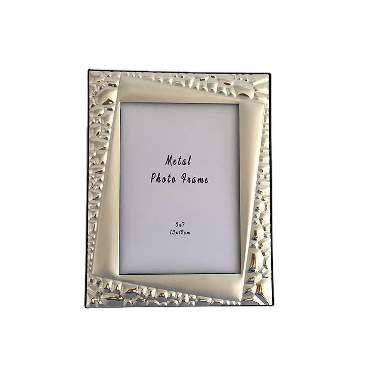 Customization Multi Size Button Open Silver Plated Aluminium Photo Frame