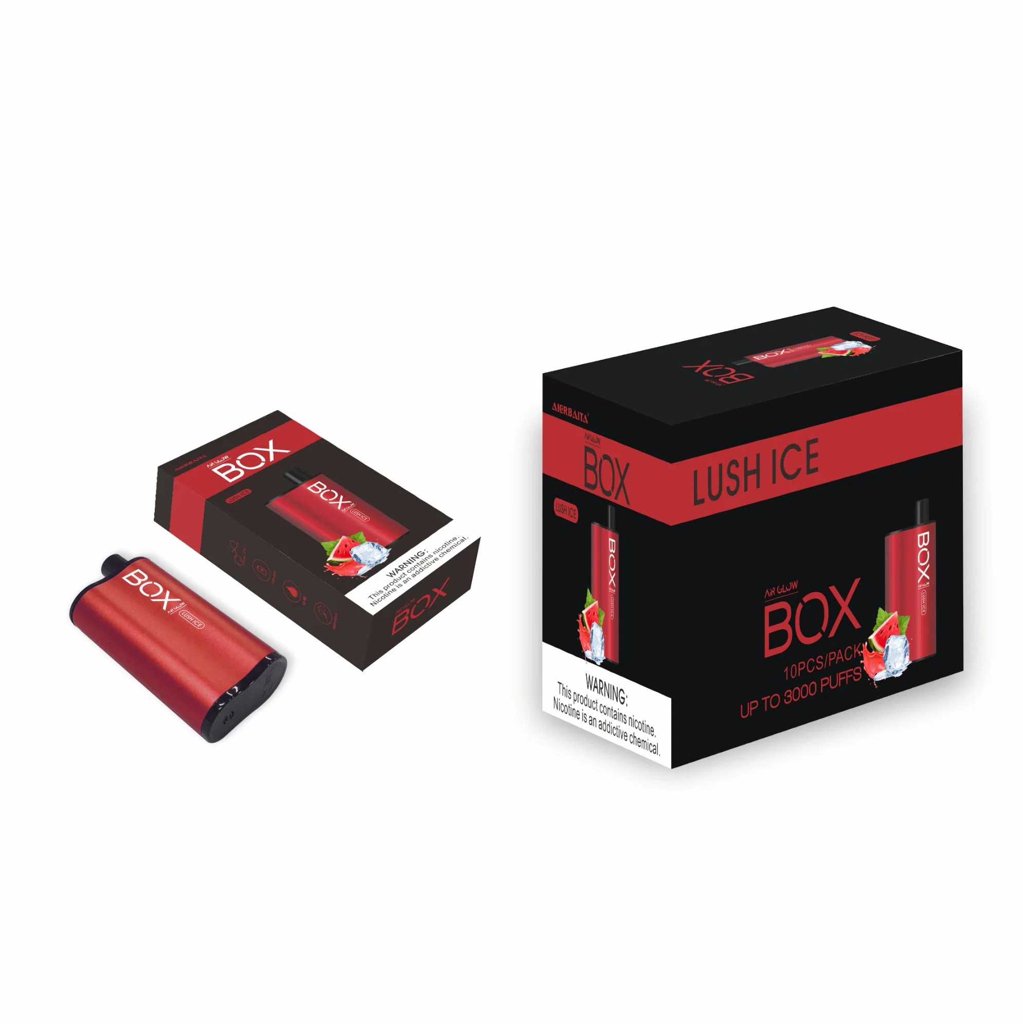 Aire brille Caja con 6 Sabores 3000 inhalaciones Cigarrillo Electrónico Desechable Vape 1500mAh