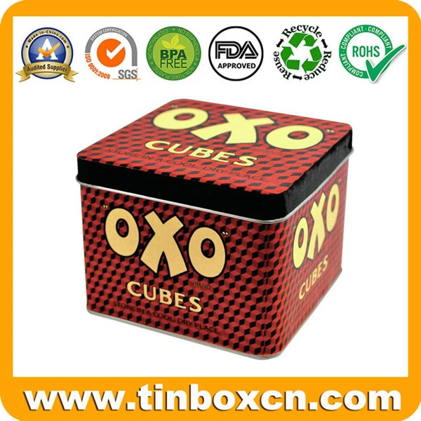 Square Gift Tin Box Packaging for Metal Can Tin Container