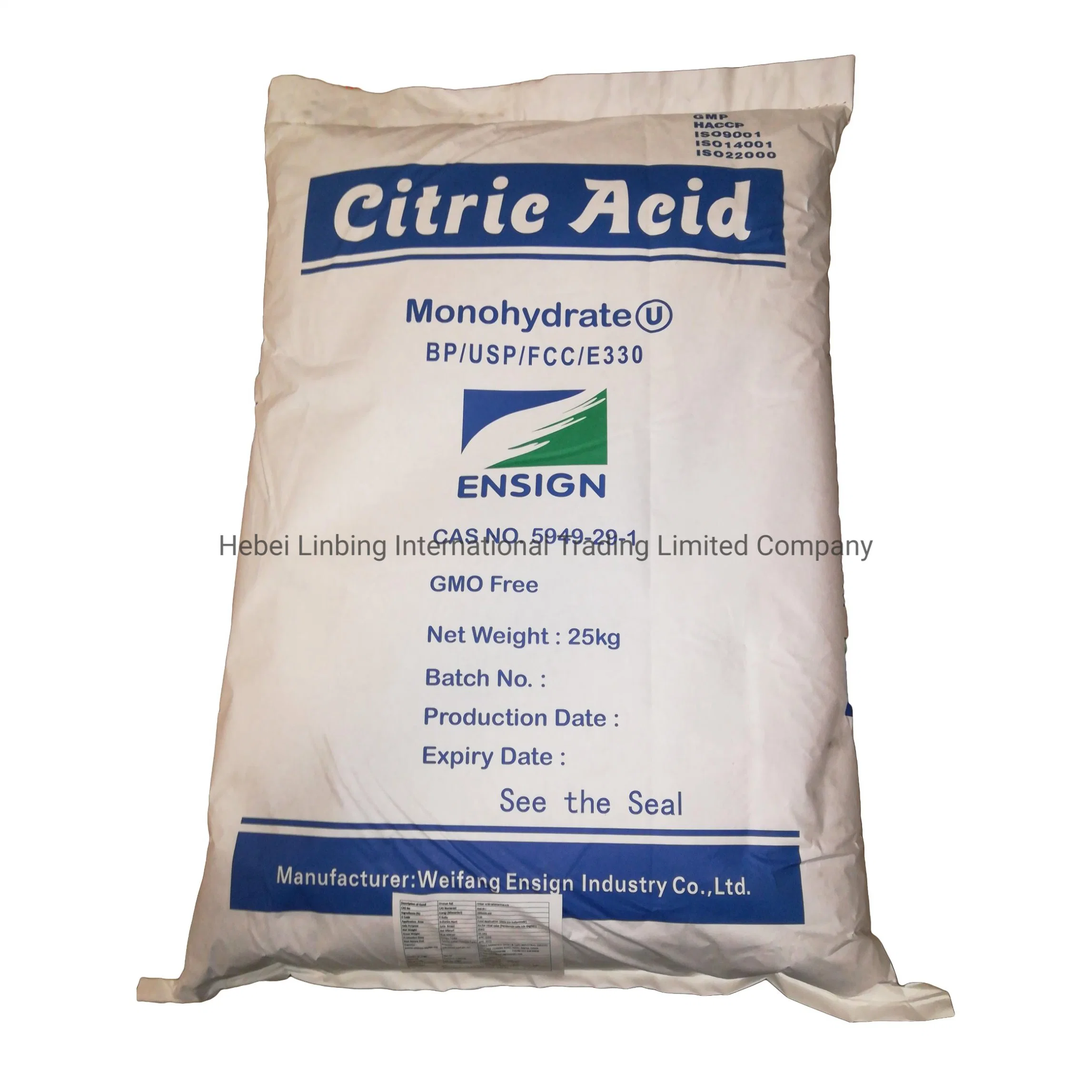 Mejor Precio suministro de Fabricación alimento Grado ácido cítrico Monohidrato
