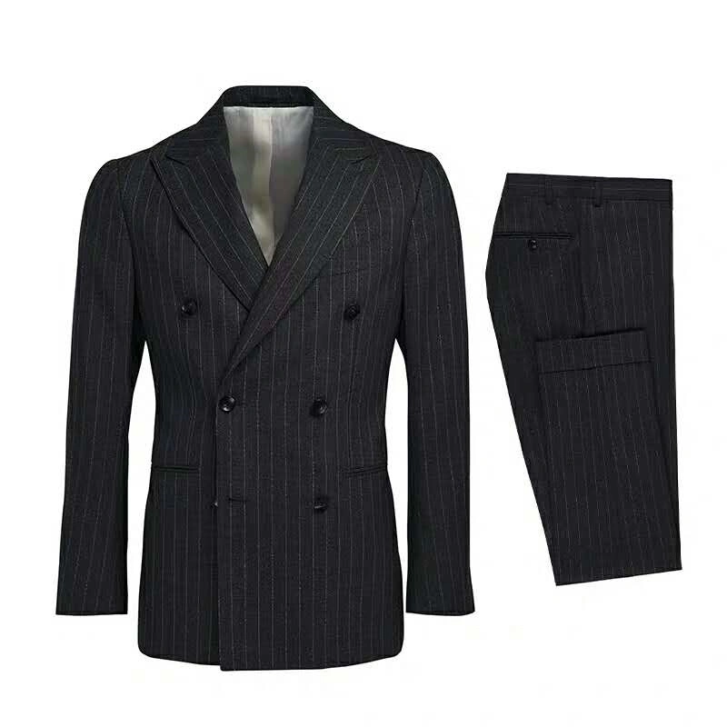 Made-to-Measure Blazer Jacket Apparel Purple Suit Tuxedo Men Suits Slim Fit Suit Black Men Wedding Suit