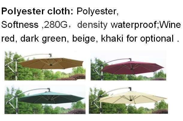 Patio Umbrella Cantiliver Umbrella with Four Styles Polyester Canopy