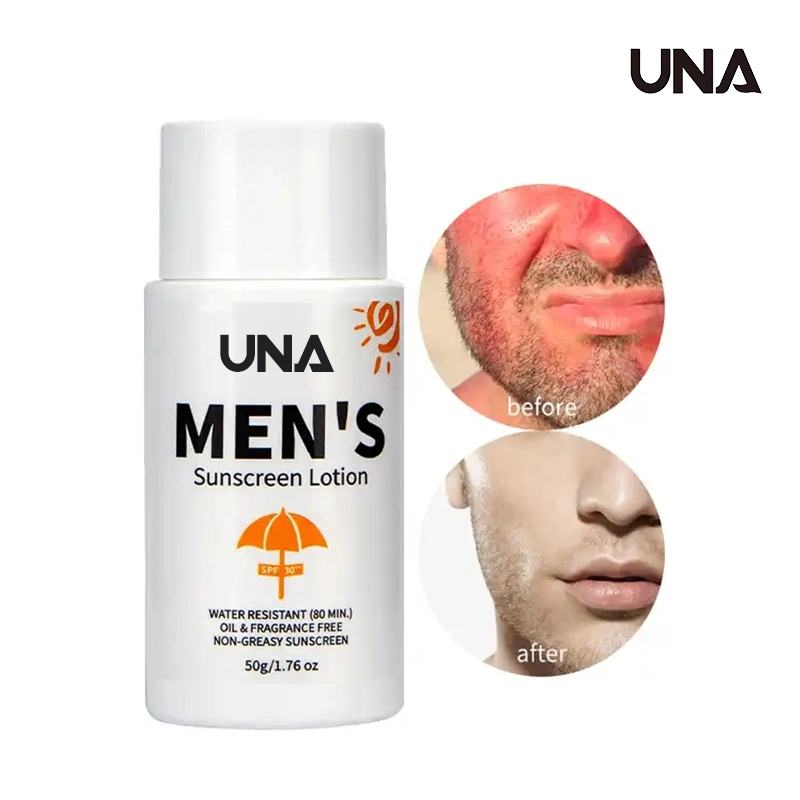 Reef Friendly Mineral Type Men Sunscreen for Face Sunburn Lotion Custom Logo Men's Moisturizing with SPF 30+