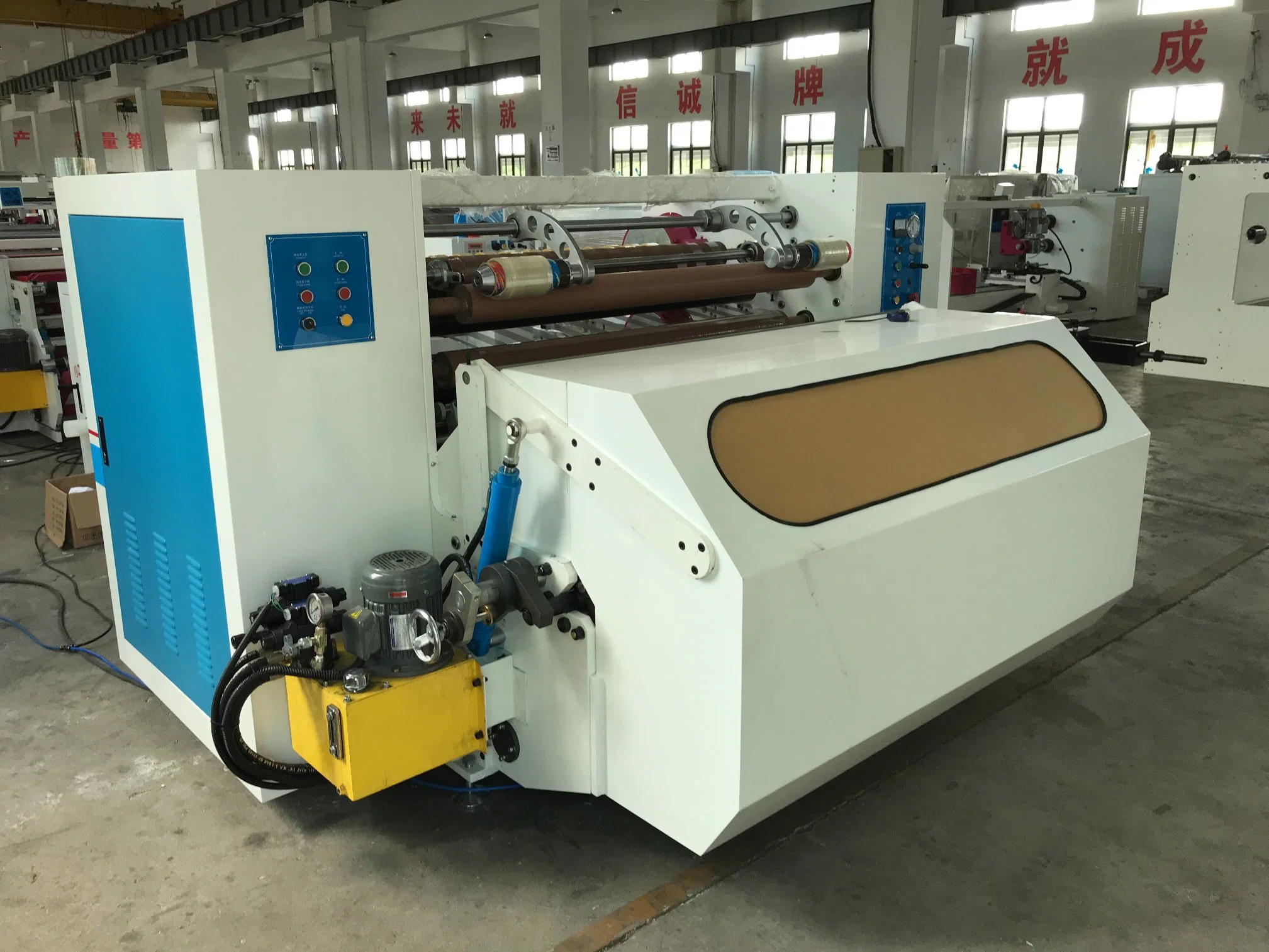 Four-Shaft Exchange Slitting Machine BOPP Masking Tape Slitter 240mm