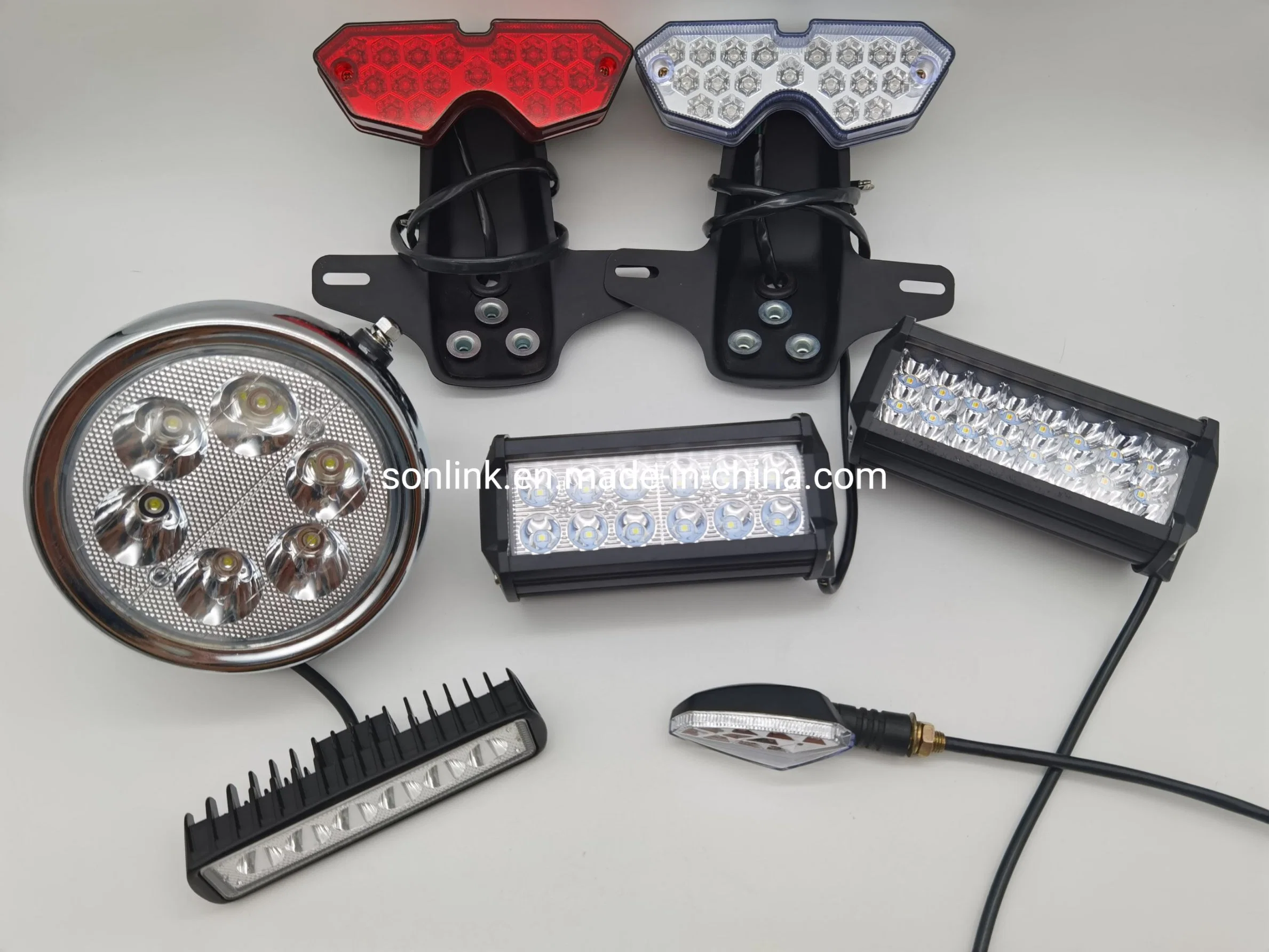 مصباح LED الأمامي فائق السطوع للدراجات النارية لمصباح سيارات YAMAHA/TVs/Suzuki/Honda/Bajaj أجزاء الدراجة البخارية