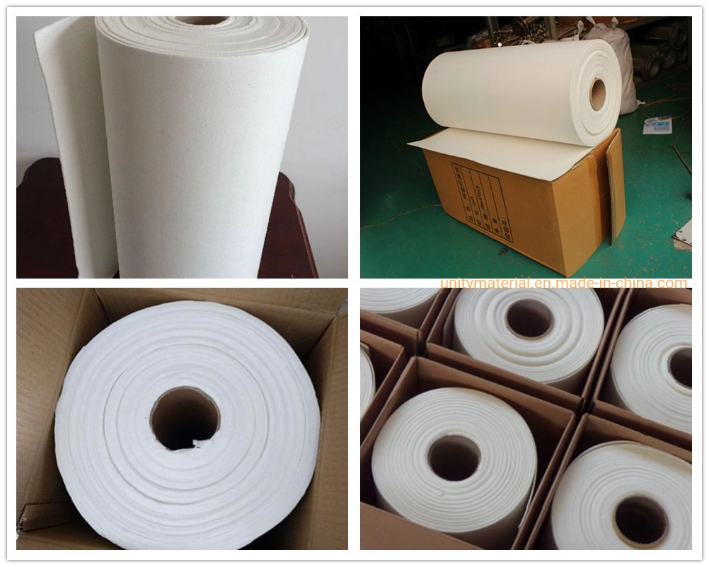 1260 C 1430c 6mm 5mm Thick Alumina Zircon Fibre Wool Adhesive Sheet Ceramic Fiber Thermal Insulation Refractory Wool Paper for Stove Sealing