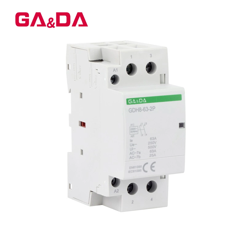 Contactores magnéticos modulares Gada 220V AC Tipo 63A Tipo automático Con contactor de baja tensión de certificados CE 2p