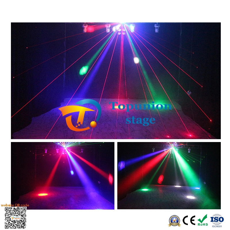 LED 16PCS Three in One Shaking Head Laser Dyeing Strobe Effect Lights for Party Performance