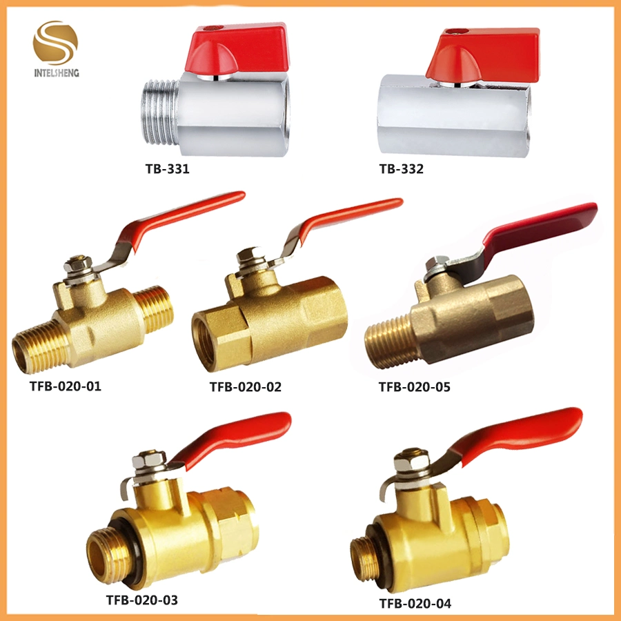 50% off 1/4", 3/4&prime; &prime; , 1/2" Male-Female Brass Mini Ball Valve with High Quality Chrome Plated (TB-332)