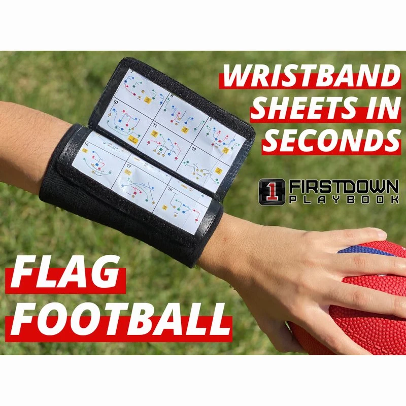 American Football Playbook Wristband/ Coach Wristband for Adult