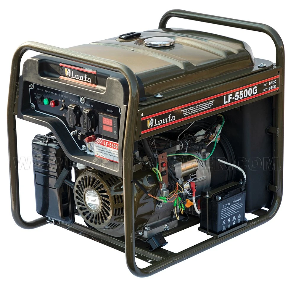 2kw 2kVA 3kw 3kVA 4kw 4kav 5kw 5kVA 6kw 6kVA 7kw 7kVA Power Silent Portable Petrol Gasoline Generator with Ohv 4 Stroke, Air-Cooled, Single Cylinder Gas Engine