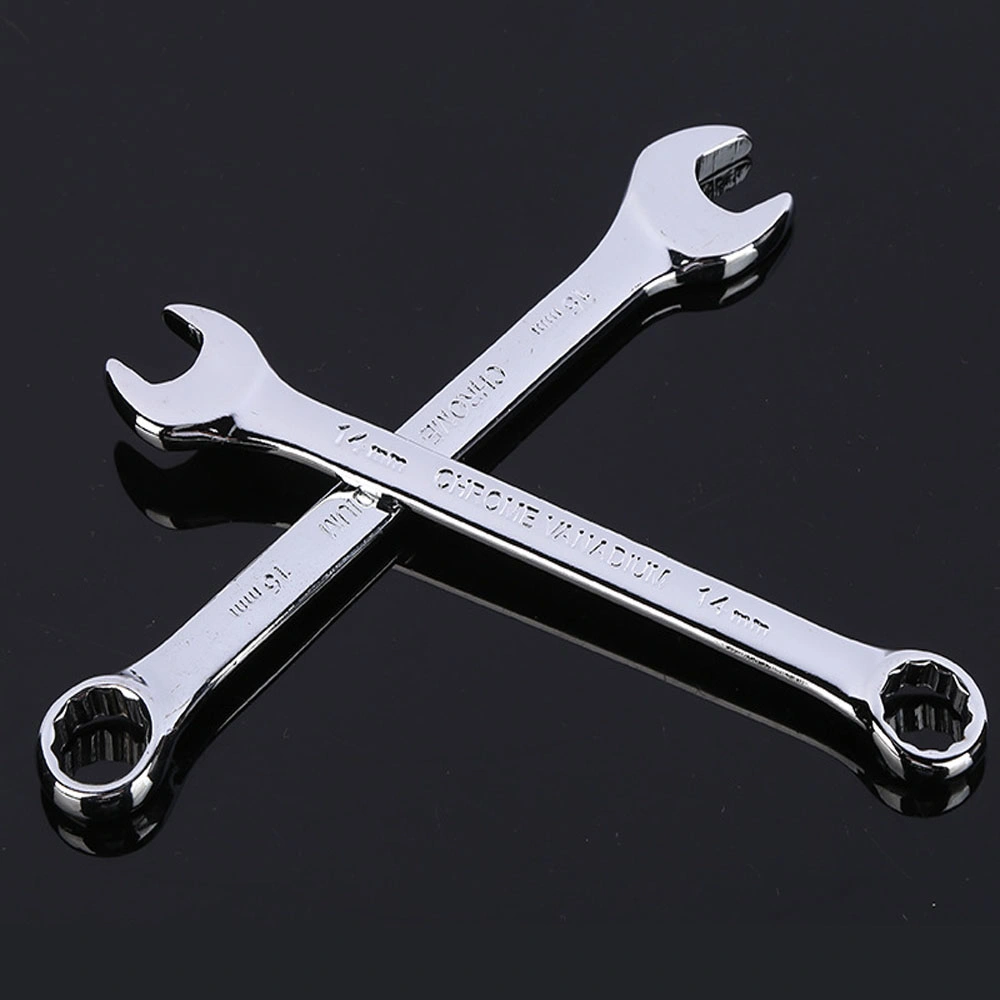 Meikai Dual-Purpose Wrench Mirror Chrome Plated 45 Steel Factory Wholesale/Supplier Specifications, Large Quantity, Can Be Labeled