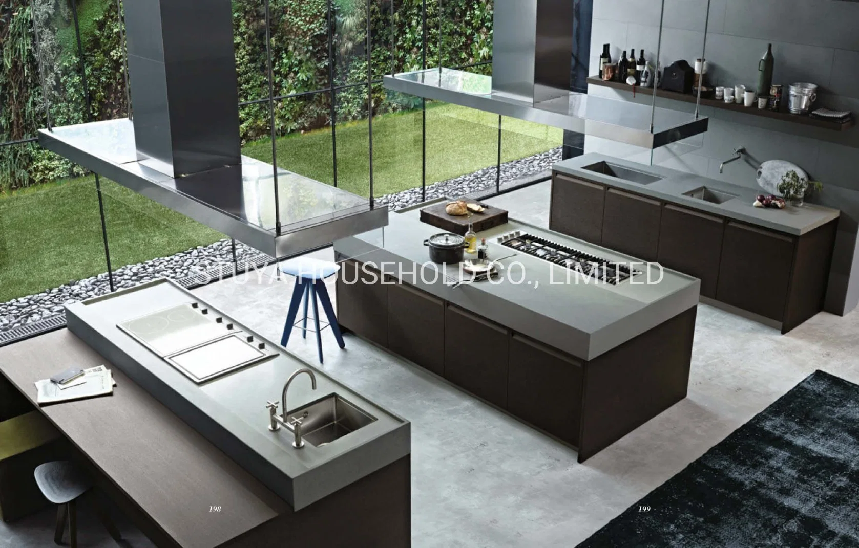 Design moderne Foshan mobilier de style ouvert cuisine salle à manger Table Home Meubles cuisine Cabinet