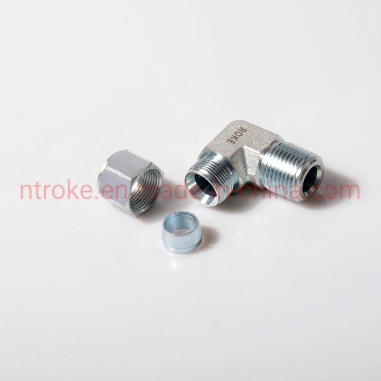 Galvanized Carbon Steel Inch Single Ferrule Fittings Male Thread Elbows