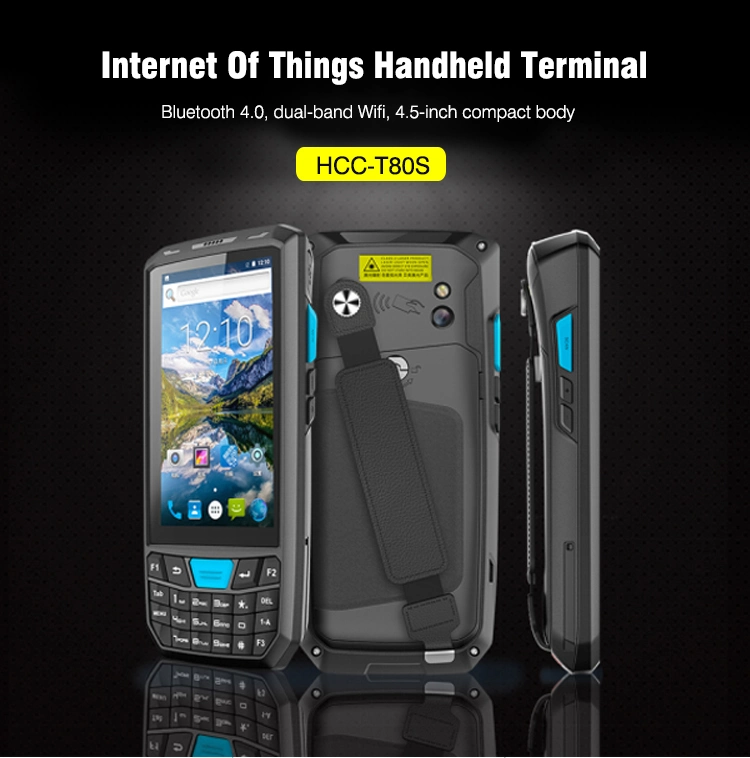 16g IP66 pulgadas Android 4G 2g+4,5 Waterproof Handheld Terminal PDA Con NFC GPS Tracking (HCC-T80S)