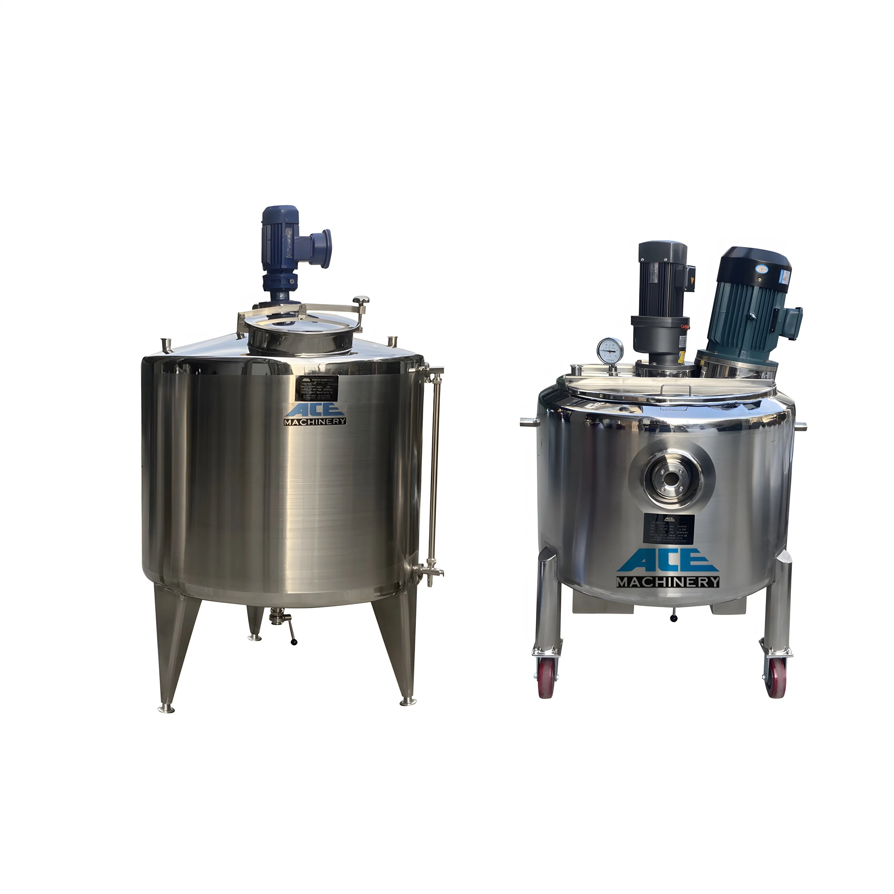 Top 250-10000 Gallon Paint Blend Mixing Tank with Agitator Chemical Mixing Machine Food Grade Liquid Soap Making Machine