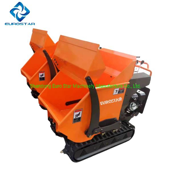 CE Certified EPA4 Engine Skid Steer Crawler Mini Track 500kgs Loading Dumper Truck Dumping Carrier Barrow Rubber Tracks Mini Loader Dump