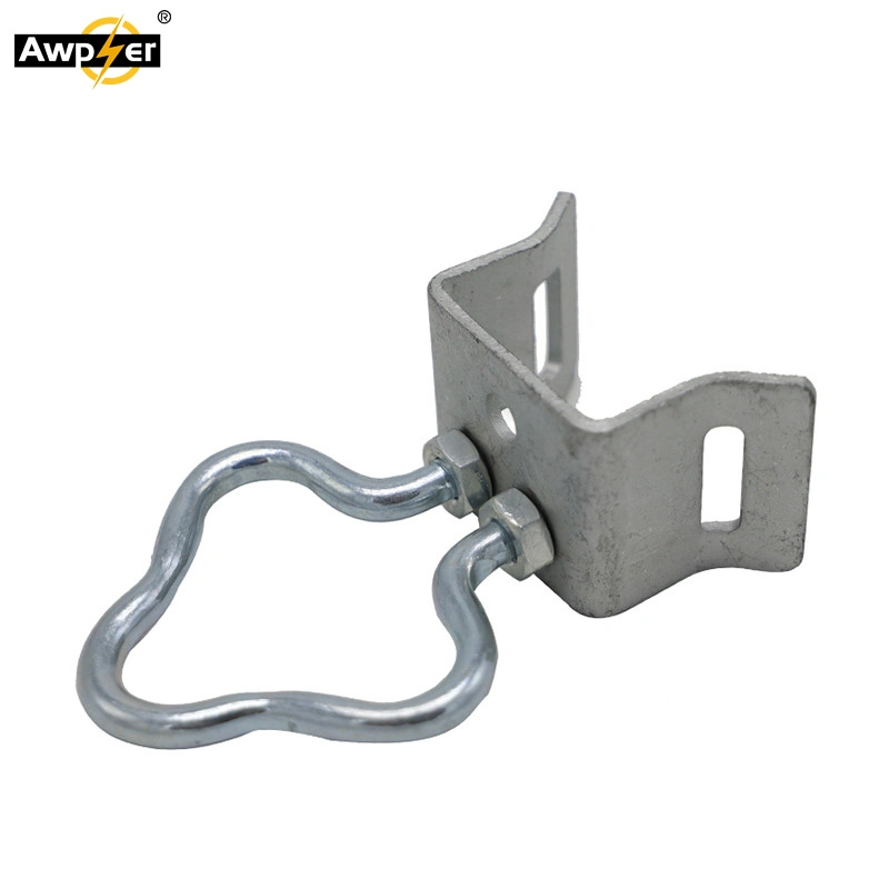 Galvanized Steel FTTH Hoop Fastening Retractor / Drop Wire Bracket / Pole Bracket Hook