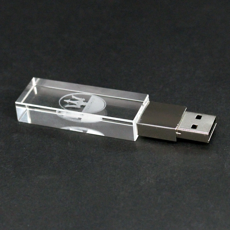 LED Light Luxury Silvery Crystal USB Pen Drive 2.0 3.0 Promotional Gift Pen Drive