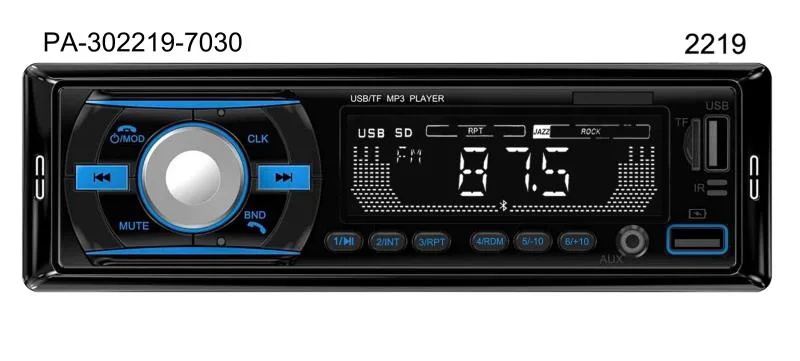 Rádio-luz RGB estéreo para automóvel Leitor de áudio multimédia mp3 / Lk2219