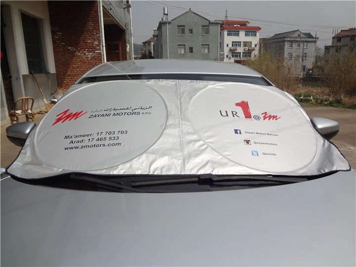 Car Sunshade Double Circle Car Sun Shield Silver Coated