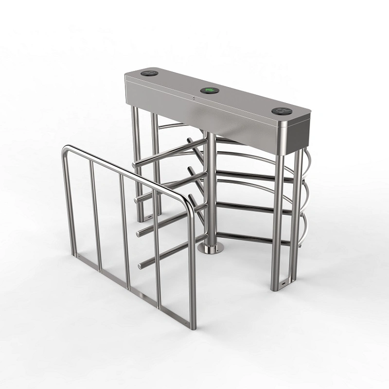 High Security Entrance and Exit Access Control Half Height Turnstile Gate with RFID Reader