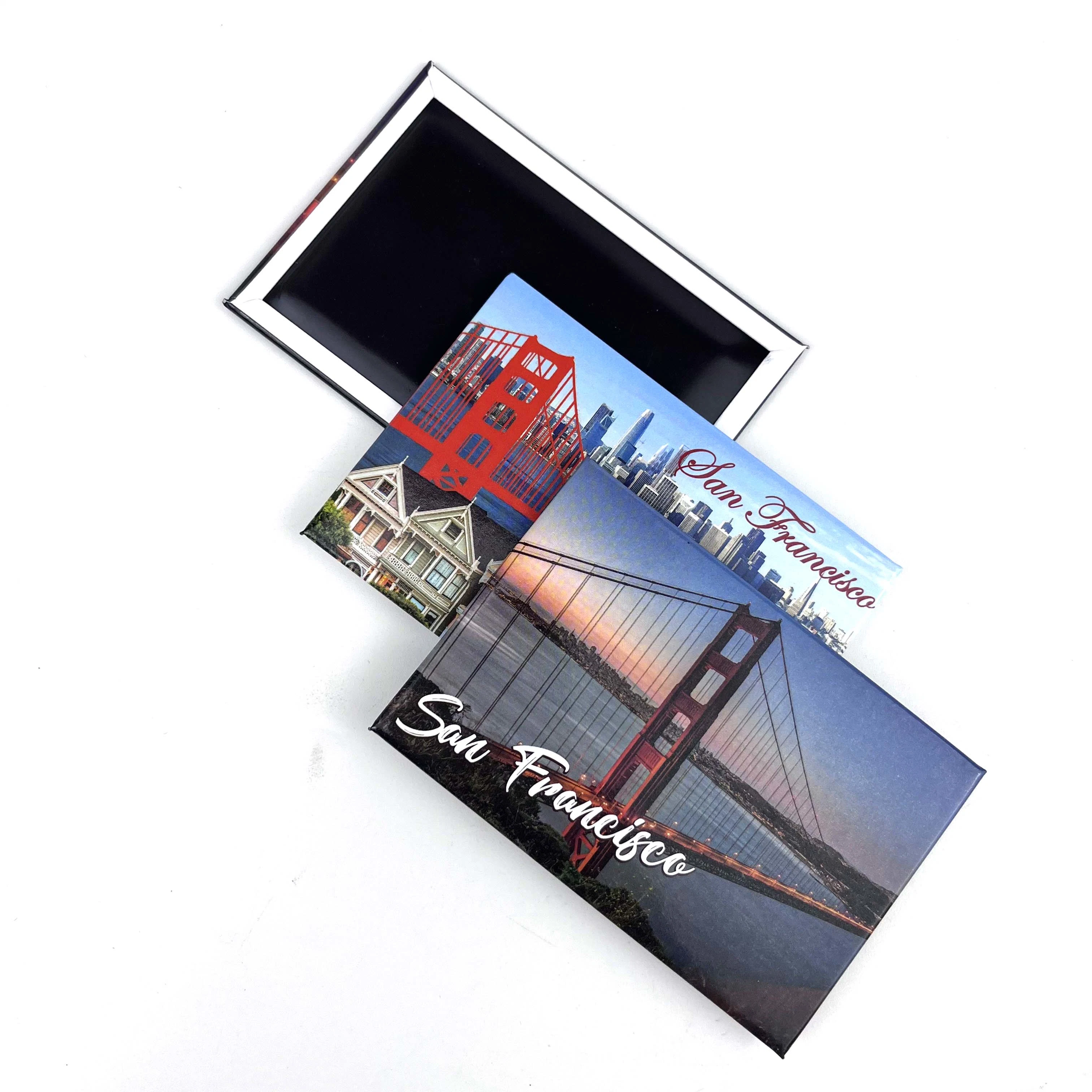 New Arrival Souvenir Gift Venice Beach Photo Metal Fridge Magnets Refrigerator Sticker Rectangle Customized Tin Fridge Magnet