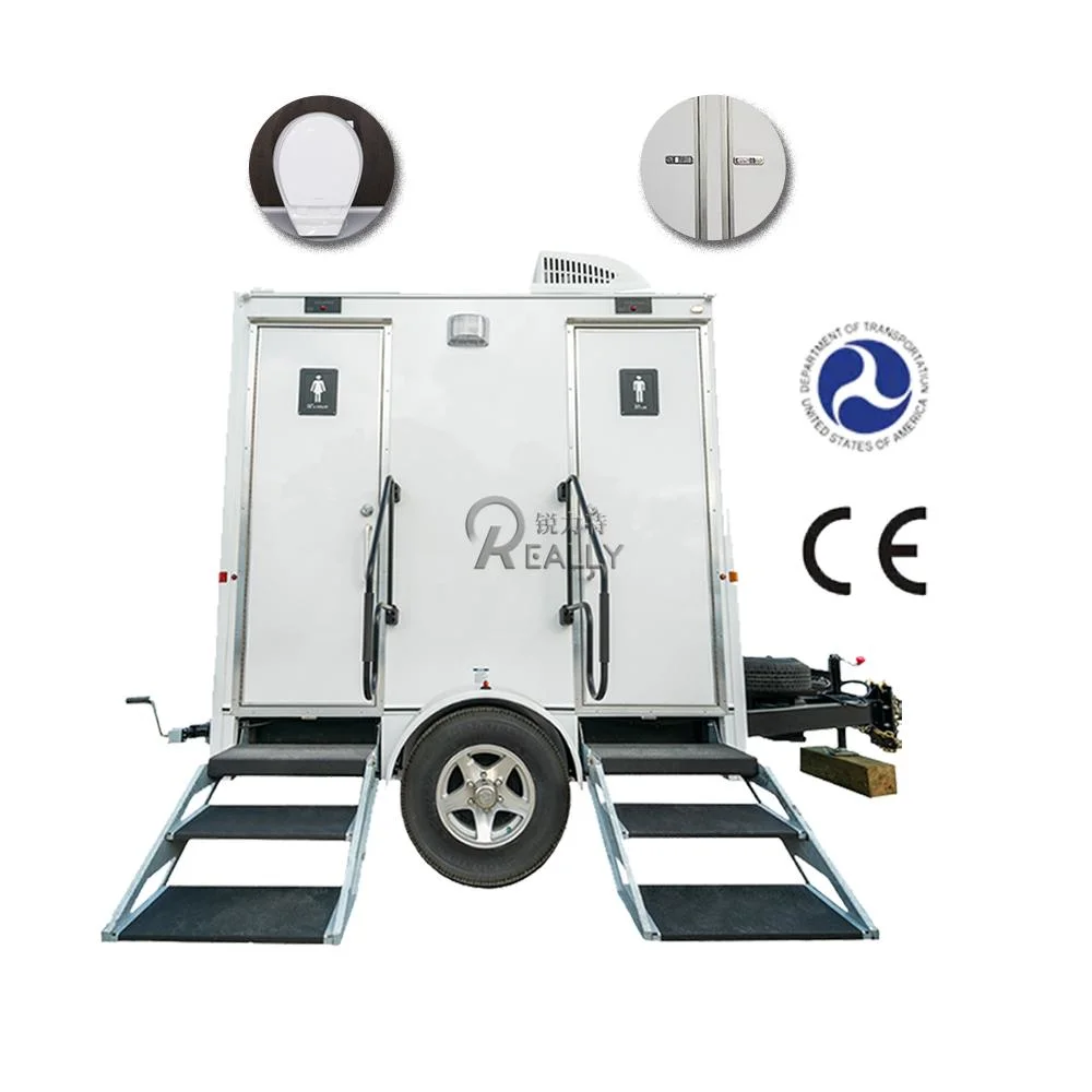 Public Toilet Trailer Mobile Outdoor Portable Toilet Shower Room Mobile Showers Cabin with Bathroom Restroom