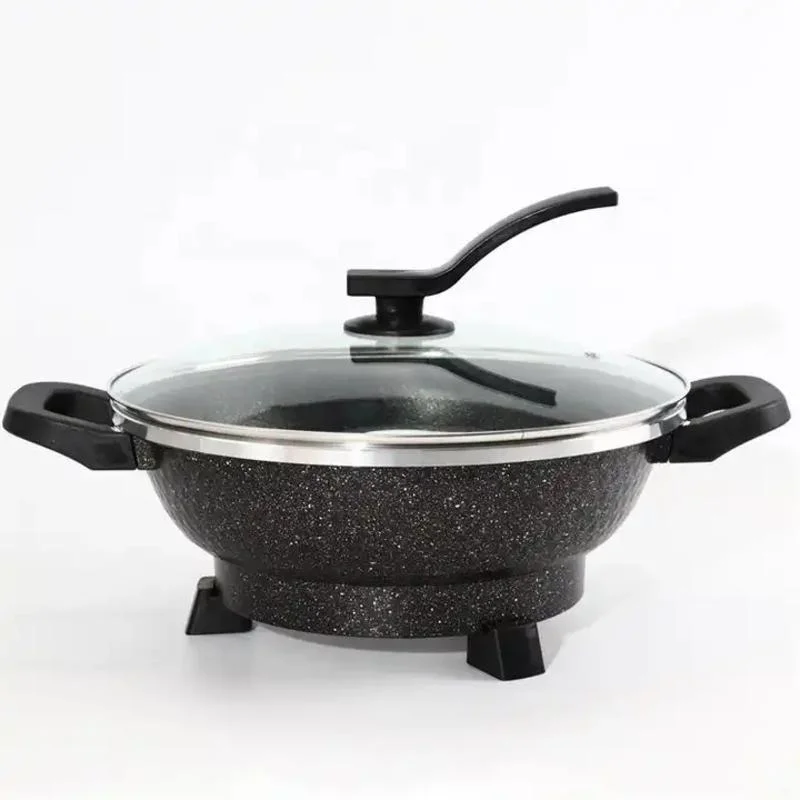 Best Selling 32cm Electric Wok Aluminum Alloy Non-Stick Cooking Pot Kitchen Appliance