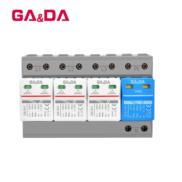 T1+T2 SPD Surge Protector Protective Low-Voltage Arrester Device