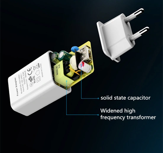 Factory Direct Wall USB Charger Adapter Mobile Phone 5V1a 2A Fast Charger for EU Market