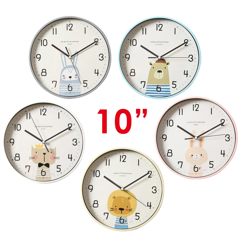 Foska 10 pouces Métal Cartoon Antique Quartz Horloge Murale